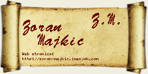 Zoran Majkić vizit kartica